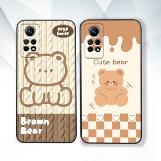 Ốp lưng Xiaomi REDMI NOTE 12 PRO 4G hình phi hành gia, Brown be@r , smile happy