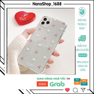 Ốp Lưng iPhone Silicon Trong Suốt, Cạnh Vuông Lỗ Camera Hoa Xinh HH66 iP 7Plus,8Plus,x,xs,xsmax,11,12,13,Pro,Promax