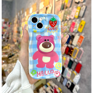 Ốp lưng iphone sóng Gấu dâu dẻo iphone 11 13 12 11 Pro Max XR X XS Max 6S 8 Plus SE xx1006