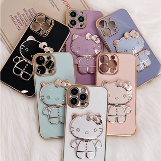 Giá Đỡ Điện Thoại Có Gương Xoay Hình Hello Kitty