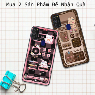 Ốp Samsung M21 / M30S / M31 in hình họa tiết gấu nâu , hồng đáng yêu cute đẹp hot trend