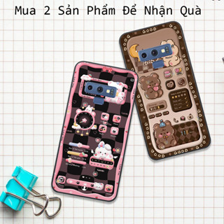 Ốp Samsung Note 8 / Note 9 in hình họa tiết gấu nâu , hồng đáng yêu cute đẹp hot trend