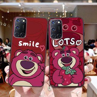 Ốp Oppo A52 / A92 in hình họa tiết gấu dâu , gấu lotso hồng đẹp cute hot trend