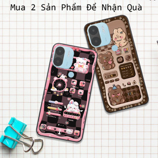 Ốp Xiaomi Redmi A2 Plus / Redmi A2+ in hình họa tiết gấu nâu , hồng đáng yêu cute đẹp hot trend
