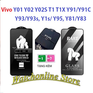 Kính Full màn BAIKO cho VIVO Y01 Y02 Y02s T1 T1x Y91/Y91c Y93/Y93s Y1s/ Y95 Y81/Y83