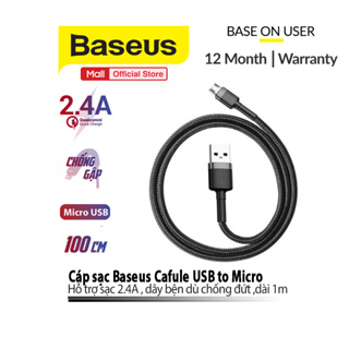 Cáp Sạc Baseus Cafule USB to Micro dây bện dù chống đứt ,dành cho Smartphone Android 1m/2m/3m ( 2.4A/1.5A/2A )