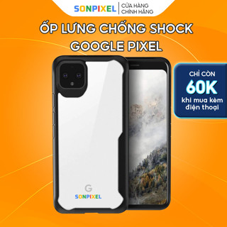 Ốp Lưng Chống Sock Google Pixel, Ốp Chống Sốc Viền Đen Mặt Lưng Cứng Trong Suốt, SonPixel