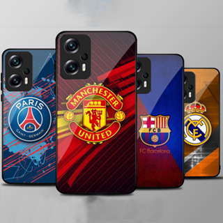 Ốp Lưng XIAOMI REDMI NOTE 11T PRO, 11T PRO+, POCO X4 GT mặt kính cường lực cao cấp In hình Câu Lạc Bộ Bóng Đá