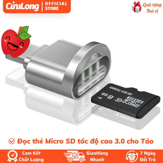 Đầu Đọc Thẻ Nhớ Micro SD Cho Táo IP 3.0 tốc độ cao nhỏ gọn móc khóa mang theo