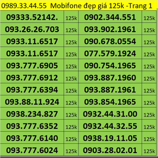 Chọn số Mobifone - sim Mobifone trả trước giá rẻ