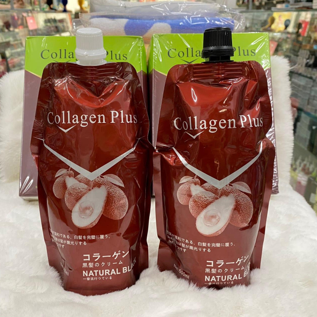Nhuộm tóc đen Collagen Plus tinh chất Bơ 500mlx2