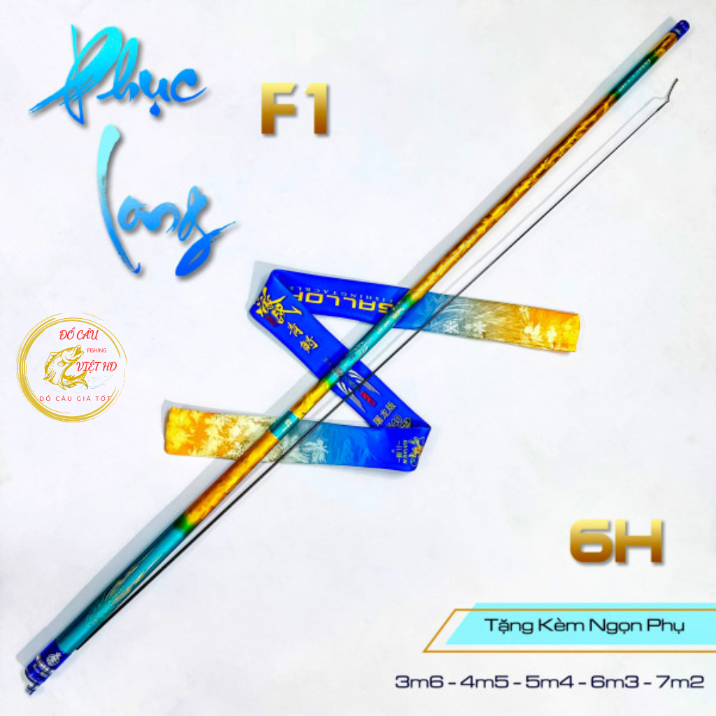 Cần câu tay Phục Long ( F1 ) 6H bản săn hàng cần câu đài câu đơn tặng kèm quà tặng Đồ Câu Việt HD