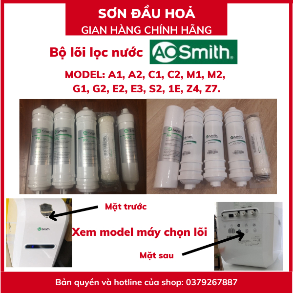 Lõi lọc nước a o smith dùng cho model E2, E3
