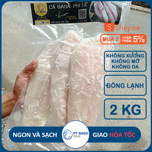 [ Giao Nhanh 2H ] Combo 2kg Cá Tra Phi Lê Đông Lạnh