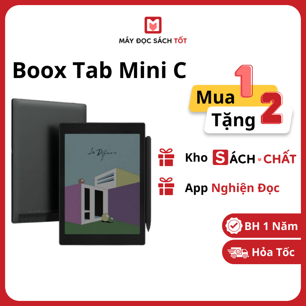 Máy đọc sách Boox Tab Mini C (Tặng kho Sách Chất, ứng dụng Nghiện Đọc)