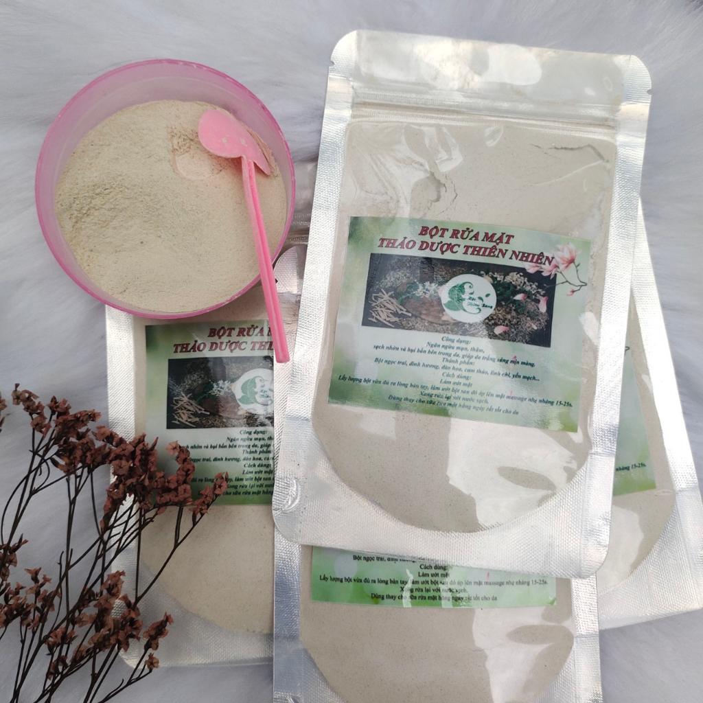 Bột rửa mặt Matcha 100gr handmade