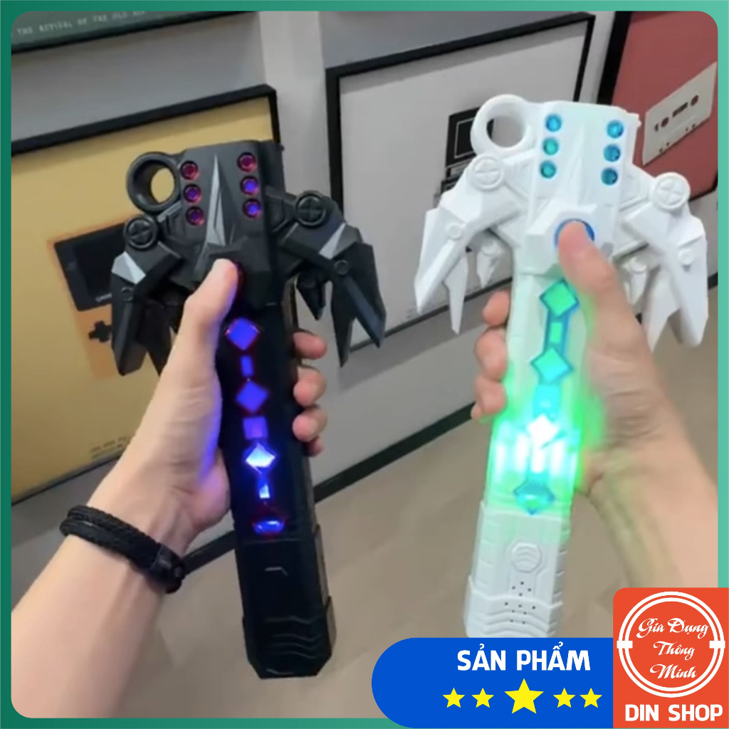 Kiếm Ánh Sáng Lazer Thế Hệ Mới Đổi 7 Màu Led Bung Cánh Tiên Cực Chất Có Thể Ghép Đôi DIN STORE