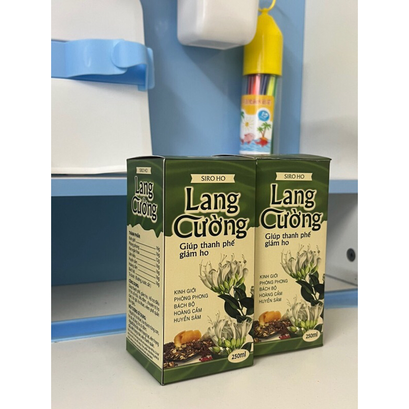 Siro ho thảo dược giúp hỗ trợ thanh phế 250ml THẦY THUỐC GIA ĐÌNH LANG CƯỜNG giảm ho đau họng