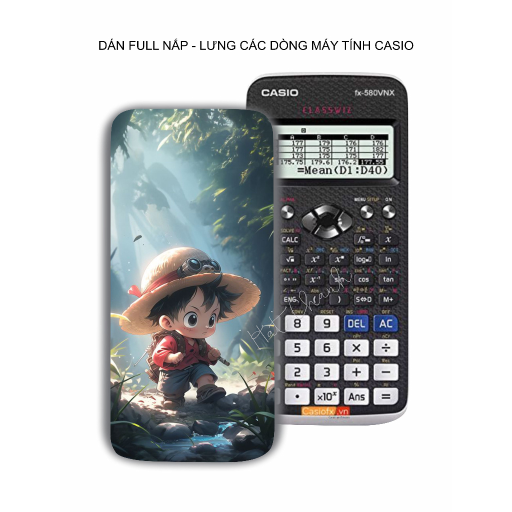 Luffy hình dán máy tính casio