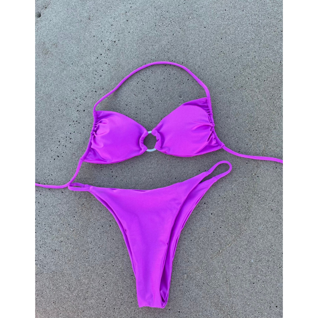 LILLY Swimwear Lilly bikini 2 mảnh basic khoen tím sim