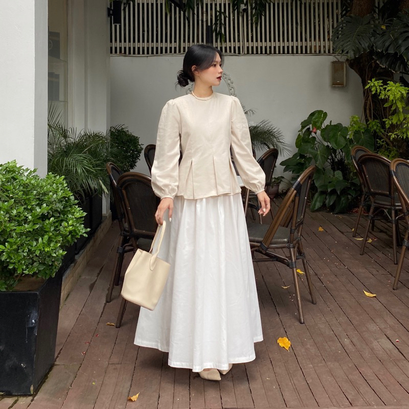 𝐇𝐞𝐥𝐞𝐧 𝐒𝐤𝐢𝐫𝐭 (𝐋𝐢𝐧𝐞𝐧) (Chân váy xếp ly dáng xoè)