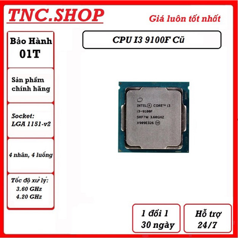 Cpu I3 9100F Intel