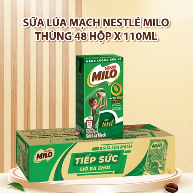 [1 THÙNG] Sữa Lúa Mạch MILO 48 hộp*110ml