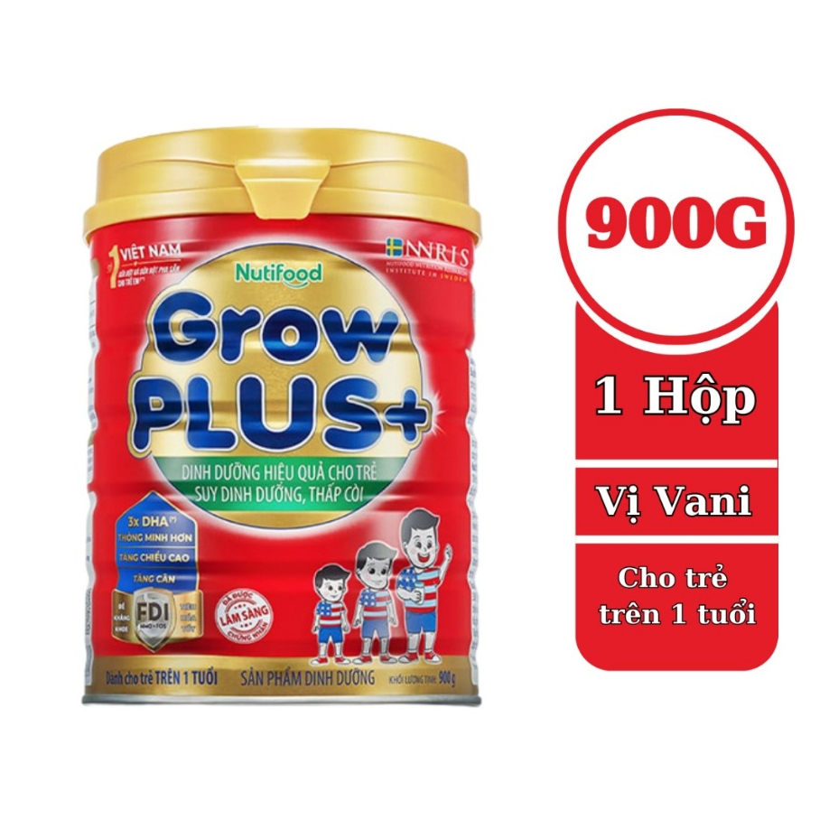 Sữa Nutifood Grow Plus Đỏ 900g