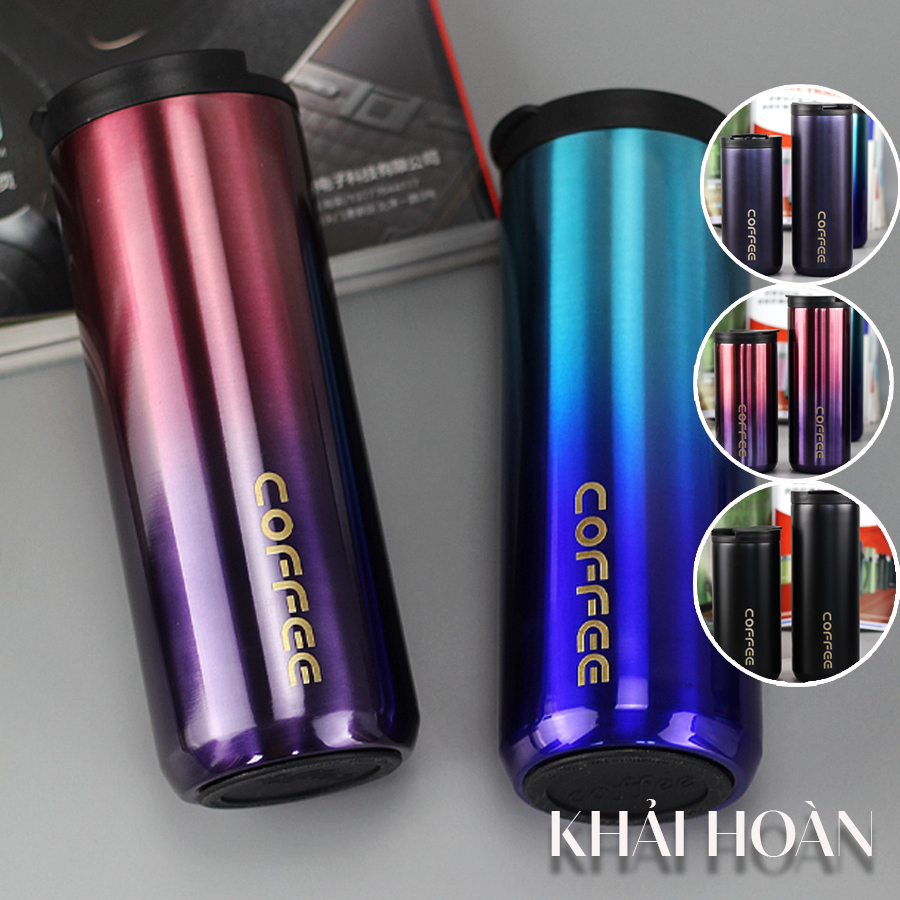 Ly giữ nhiệt COFFEE, bình giữ nhiệt CHÍNH HÃNG 500ml màu Gradient siêu đẹp, giữ nhiệt 6-8 tiếng