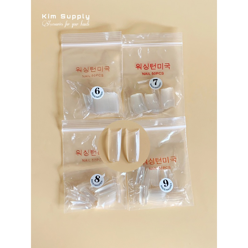 Set 3 túi Móng nối lẻ size 5,6,7,8,9 (50 móng/ túi)