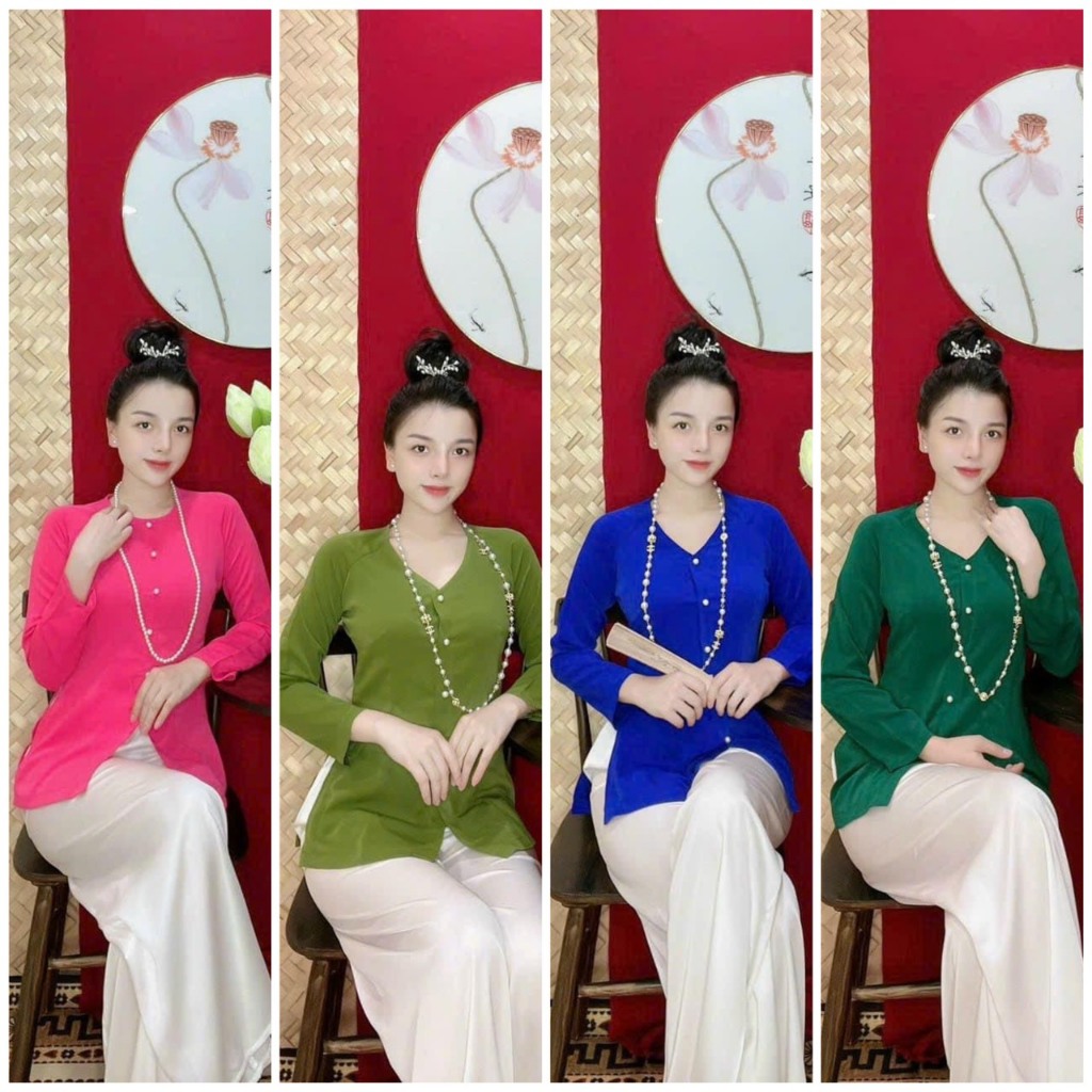 ÁO BÀ BA VẢI LỤA TRƠN