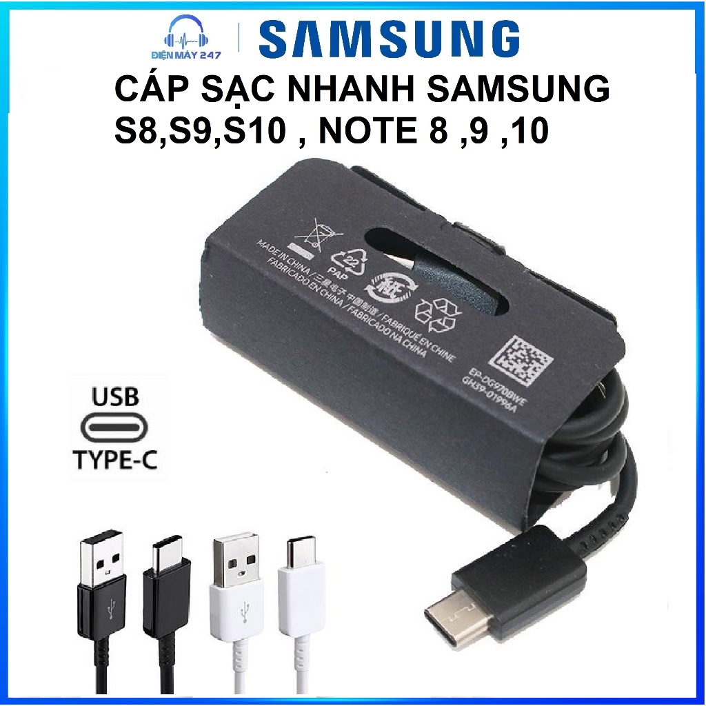 Cáp sạc Samsung S8 , S9 S10 , NOTE 8 , NOTE 9 , NOTE 10 USB - TYPEC