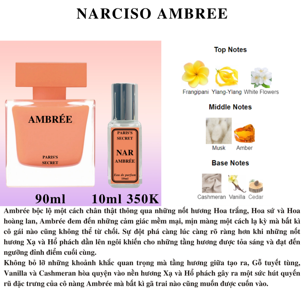 Nước hoa Nữ - Nar Ambree