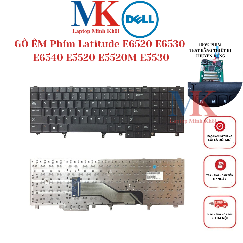 Bàn Phím Dell Latitude E6520 E6530 E6540 E5520 E5520M E5530 ZIN(GÕ ÊM) LAPTOPMINHKHOI