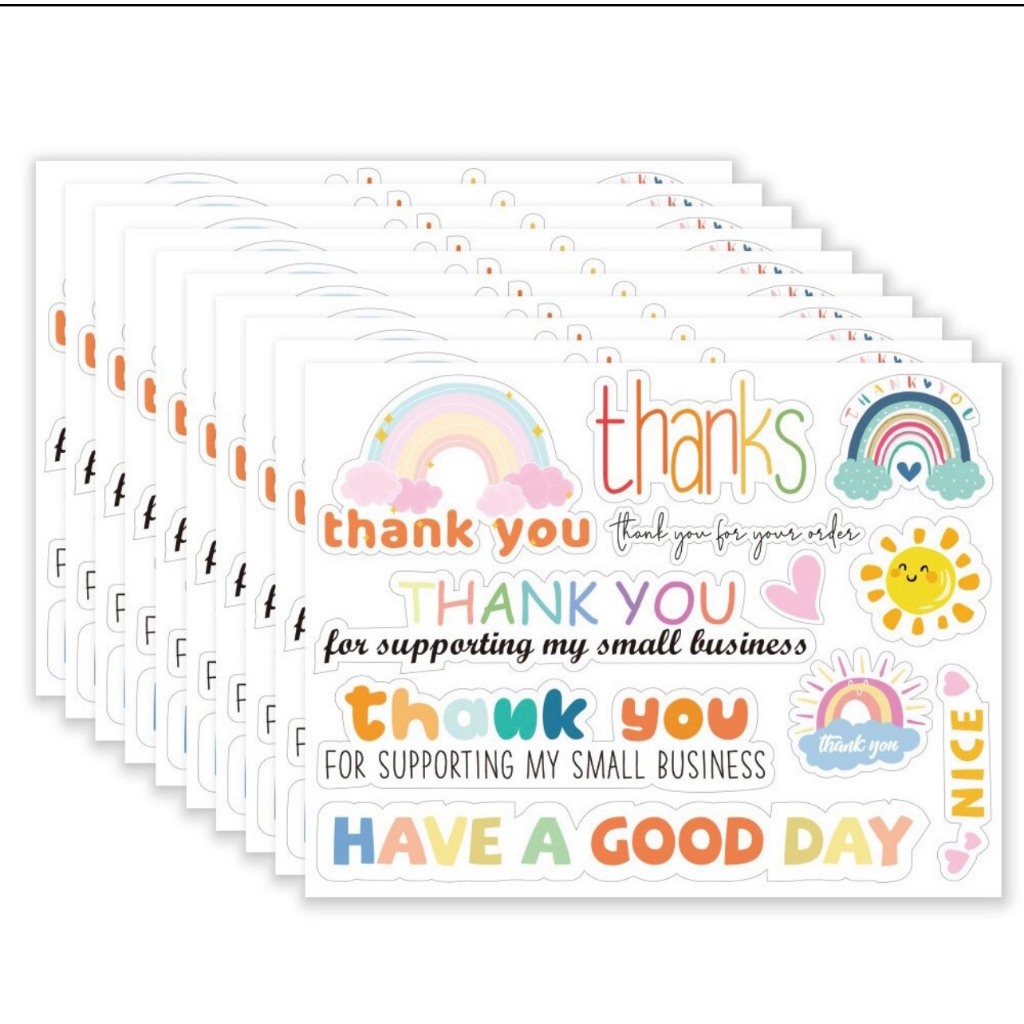 Tem dán thankyou, tem decal dán trang trí thùng