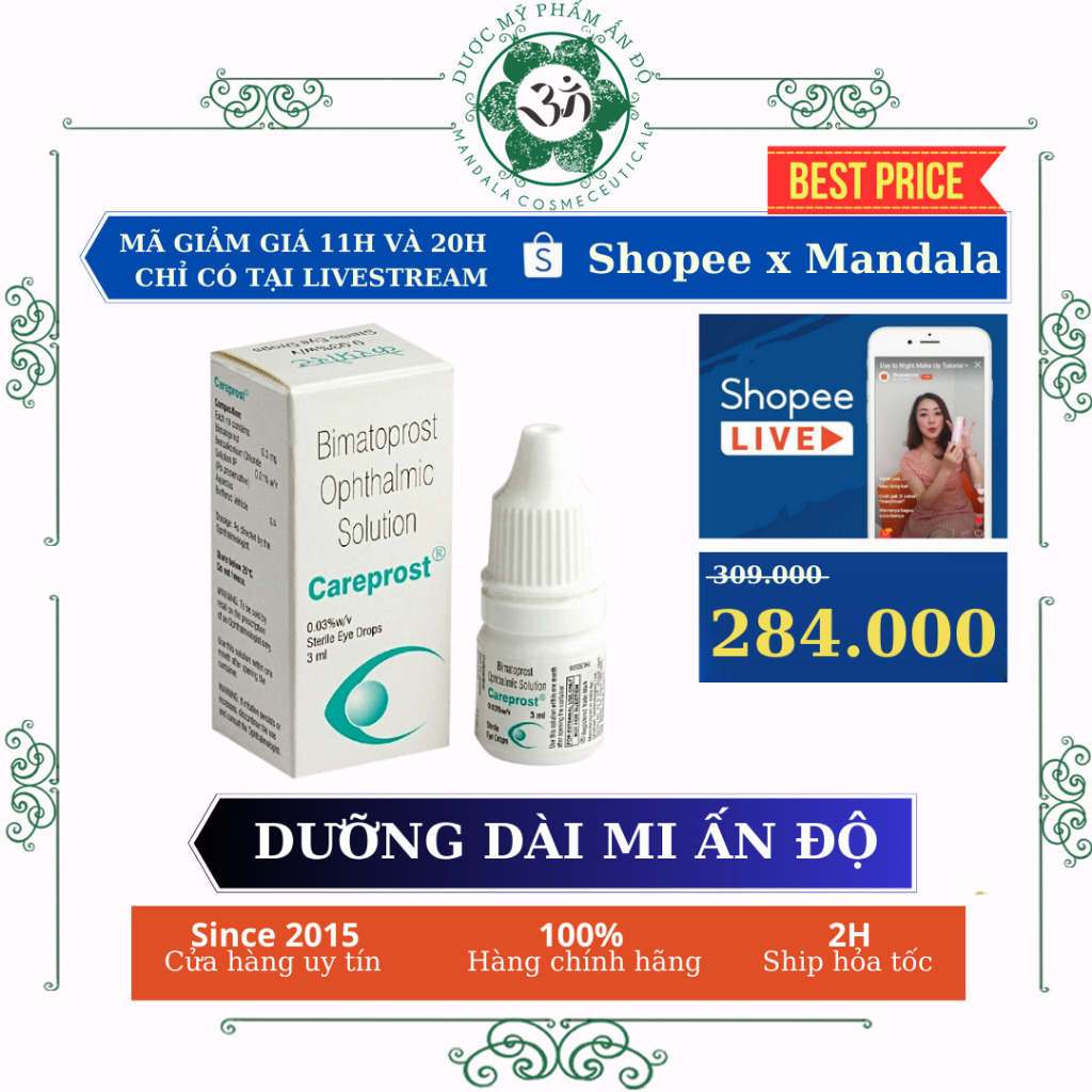rễ cây Dưỡng dài mi Careprost 3ml
