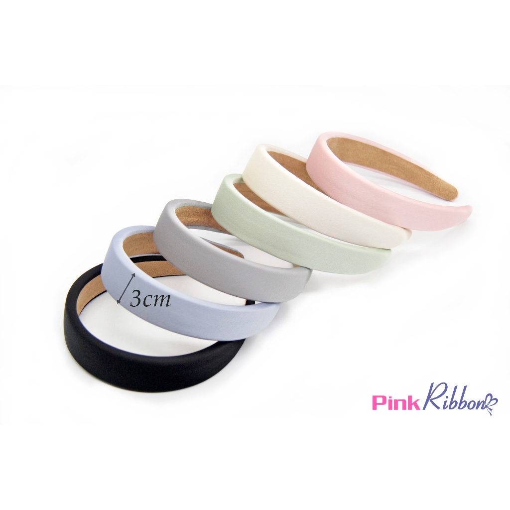 Bờm phồng bọc lụa trơn bản to cỡ 3cm, băng đô cài tóc, phụ kiện tóc, phụ kiện thời trang phối áo dài