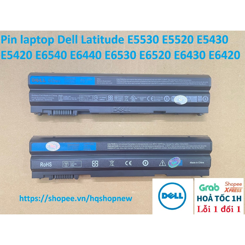 ⚡Pin laptop Dell Latitude E5530 E5520 E5430 E5420 E6540 E6440 E6530 E6520 E6430 E6420