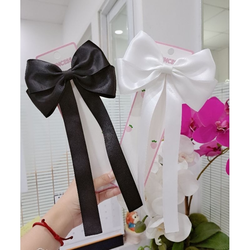Kẹp tóc nơ lụa đuôi dài hottrend