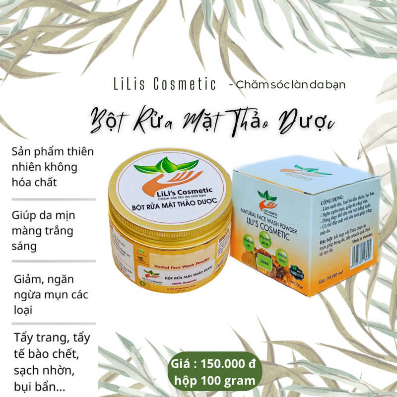 BỘT RỬA MẶT thiên nhiên giảm dầu nhờn mụn thâm