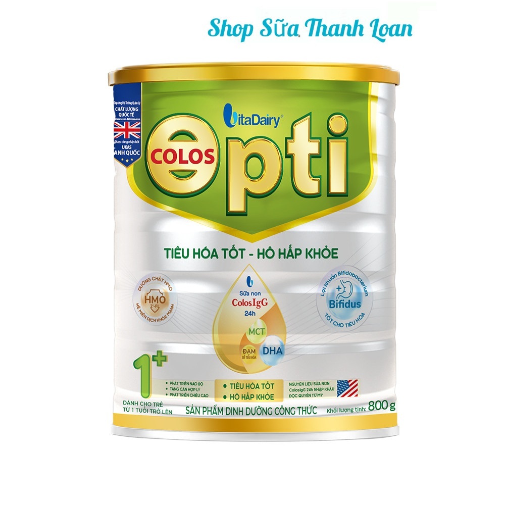 [HSD T1-2028] [Quét Mã QR Tích Xu] Sữa Bột Vitadairy Colos Opti 1+ 800g (Trên 1 Tuổi).