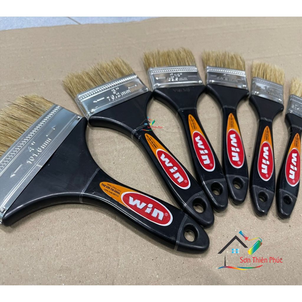 Chổi sơn, cọ sơn WIN VIỆT MỸ đủ size - 100% lông heo. Chất lượng cao