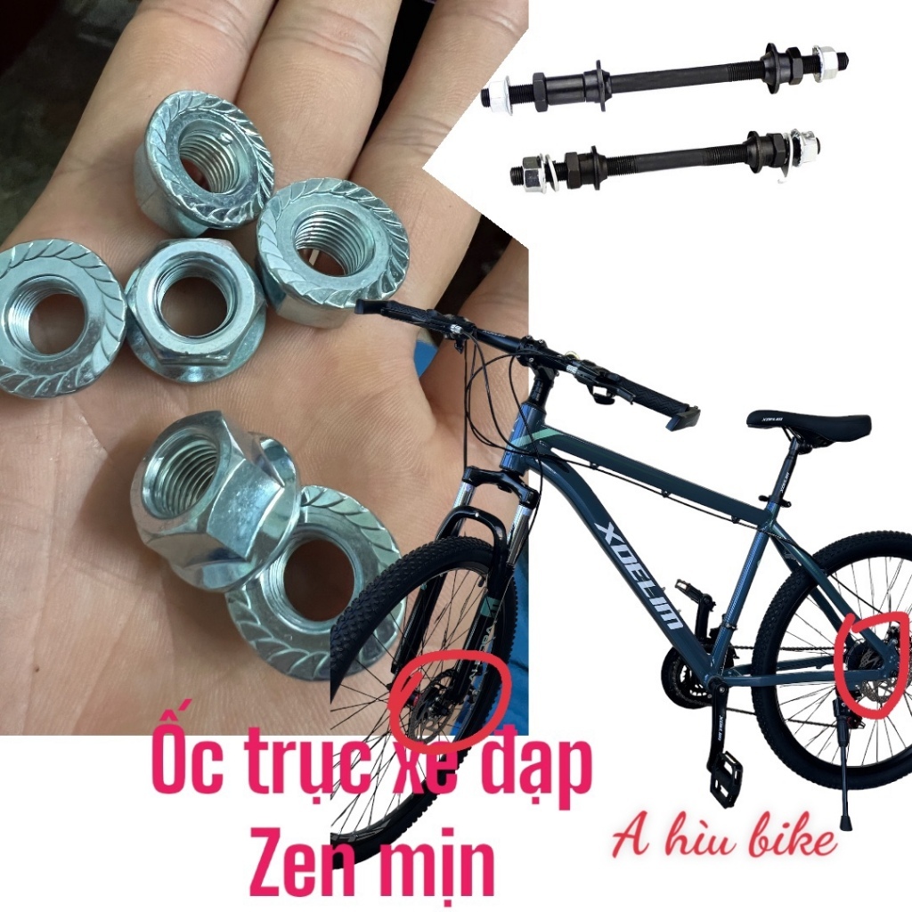 ốc trục xe đạp zen mịn - tán ốc trục xe đạp zen mịn