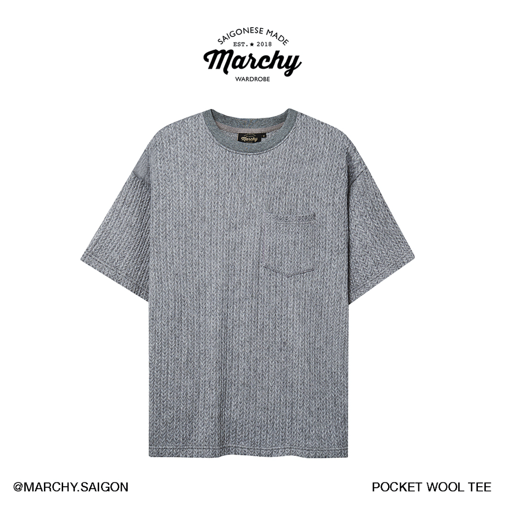 MARCHY - Pocket Wool Tee - Áo Thun Len