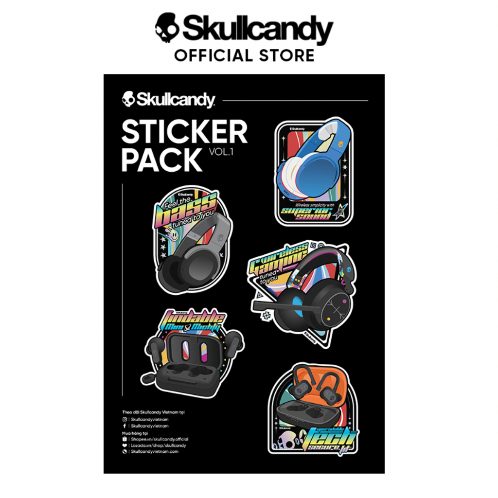 [QUÀ TẶNG KHÔNG BÁN] Bộ sticker SKULLCANDY