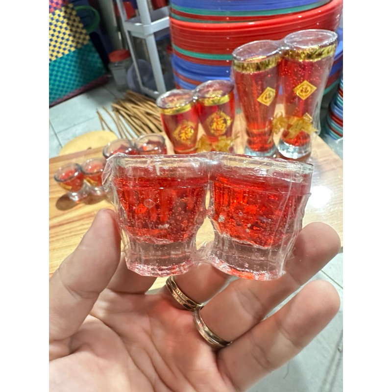 Đèn cầy Ly Màu Đỏ.