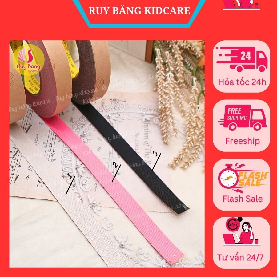 [cuộn 2met] Băng dính miếng dán cuốn chân bờm 000885 Kidcare phụ kiện handmade,bờm, kẹp tóc