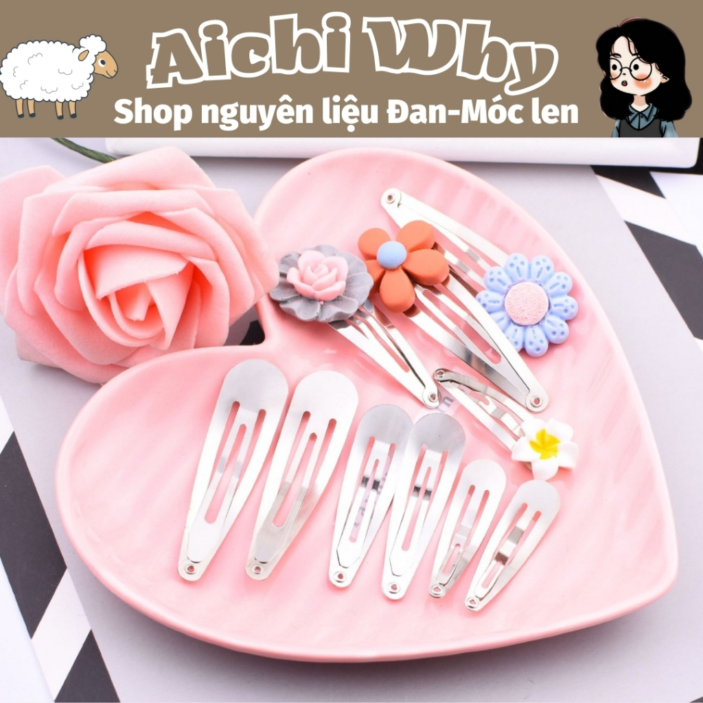Phôi kẹp tóc giọt nước (10 cái)