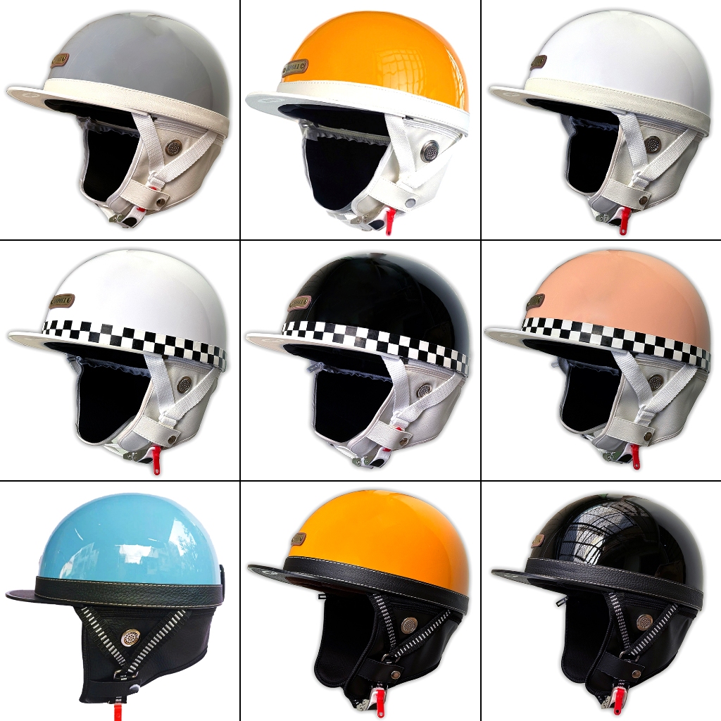 Mũ bảo hiểm nửa đầu Varo Bosozoku Japan Style nửa đầu vintage - Nón bảo hiểm moto Vintage 1/2 đầu