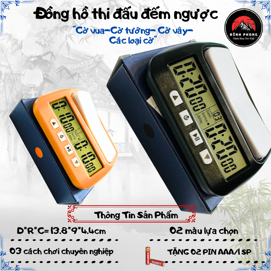 Đồng hồ thi đấu cờ tướng, cờ vua, cờ vây các loại bảo hành tại Hà Nội